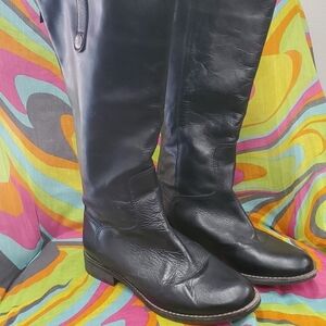 Yorker Leather Upper Calf Boots SZ 6.5W